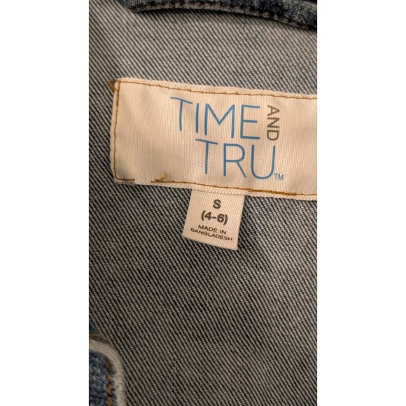 Women's Time and Tru Blue Jean Jacket S - Picture 7 of 12